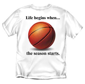 Life Begins When... Basketball tshirts gifts