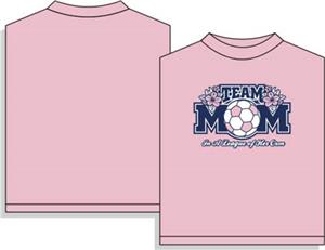 Team Mom pink soccer tshirt gifts