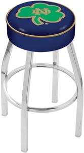 Holland Notre Dame Shamrock Chrome Bar Stool