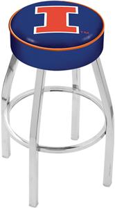 Holland University of Illinois Chrome Bar Stool