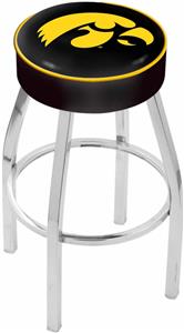 Holland University of Iowa Chrome Bar Stool