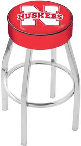 Holland University of Nebraska Chrome Bar Stool