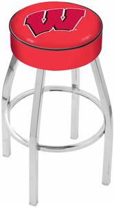 Holland Univ of Wisconsin W Chrome Bar Stool