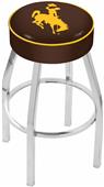 Holland University of Wyoming Chrome Bar Stool