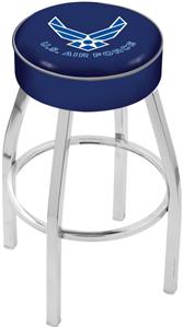 Holland United States Air Force Chrome Bar Stool