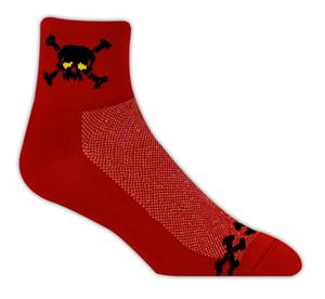 Red Lion Skull N' Bones High Tech 1/4 Crew Socks