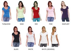 In Your Face Apparel Junior Reverse Scoop Shirts