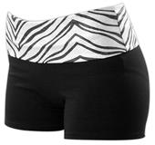 Pizzazz Roll Down Zebra Waist Shorts Pizzazz Roll Down Zebra Waist Shorts