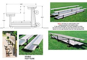Tip N Roll Bleachers, 2 ROW No-Elev No Aisles