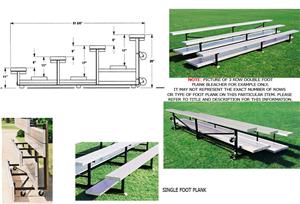 Tip N Roll Bleachers, 4 ROW No-Elev Std No Aisles