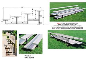 Tip N Roll Bleachers, 4 ROW Non-Elev No Aisle