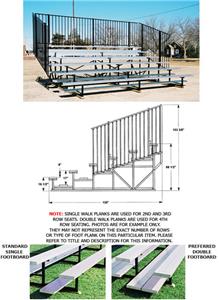 Bleachers 6 ROW No-Elevated Std Rise No Aisles