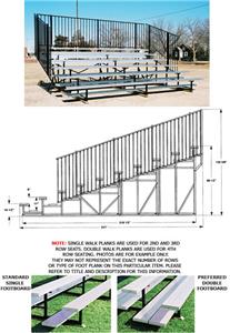 Bleachers, 10 ROW No-Elevated Std Rise No Aisle