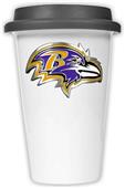 NFL Baltimore Ravens Ceramic Cup with Black Lid