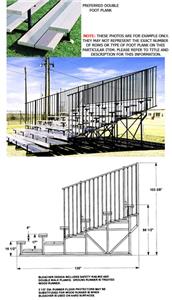 Outdoor Bleachers 6 ROW No-Elevated No Aisles