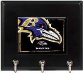 NFL Baltimore Ravens Wood Keyhook Rack