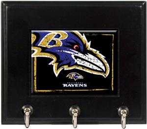 NFL Baltimore Ravens Wood Keyhook Rack
