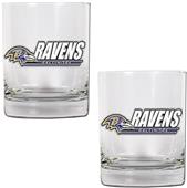NFL Baltimore Ravens 14oz 2 piece Rocks Glass Set