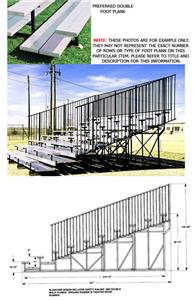 Outdoor Bleachers 10 Row Non-Elevated no Aisles