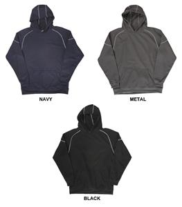 J America Polyester Mesh Hooded Sweatshirt