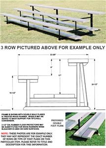 Bleachers - 2 ROW Non-Elevated w/Aisles
