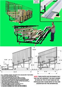 Folding Bleachers 6 Row w/48" Aisles S.A.T
