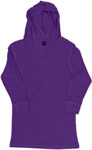 J America Womens Vanity 3/4 Sleeve Hooded Tee 