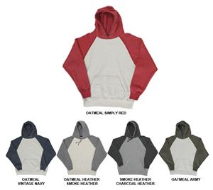J America Vintage Heather Hooded Sweatshirts
