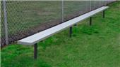 Permanent Aluminum Outdoor Benches Without Back