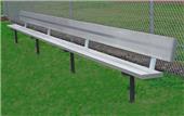 Permanent Aluminum Outdoor Benches With Back