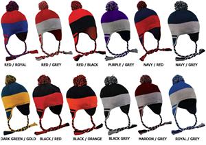 OC Sports Cotton/Acrylic Knit Beanie with Earflaps