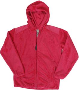 J America Womens Full Zip Shag Hooded Sweatshirt
