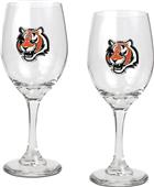 NFL Cincinnati Bengals 2 Piece Wine Glass Set