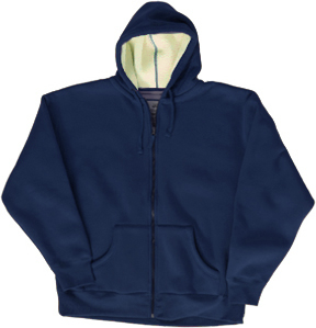 J America Fleece Full Zip Hoodies w/ Sherpa Lining
