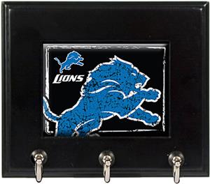 NFL Detroit Lions Wood Keyhook Rack