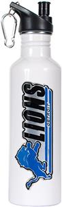 NFL Detroit Lions White Stainless Water Bottle