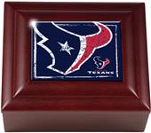 NFL Houston Texans Mahogany Keepsake Box