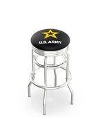 United States Army Ribbed Double-Ring Bar Stool United States Army Ribbed Double-Ring Bar Stool