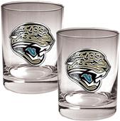NFL Jaguars 14oz 2 piece Rocks Glass Set