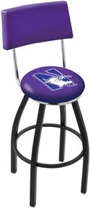 Northwestern University Swivel Back Bar Stool