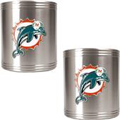 NFL Miami Dolphins Stainless Steel Can Holders