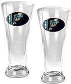 NFL Miami Dolphins 2 Piece Pilsner Glass Set