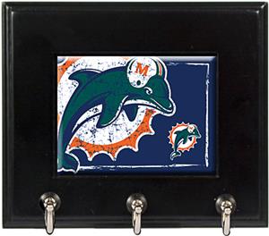 NFL Miami Dolphins Wood Keyhook Rack