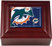 NFL Miami Dolphins Mahogany Keepsake Box