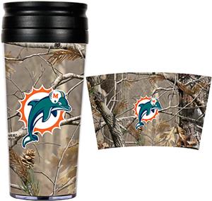 NFL Miami Dolphins 16oz Realtree Travel Tumbler