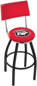 University Georgia Bulldog Swivel Back Bar Stool