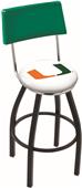 University of Miami FL Swivel Back Bar Stool