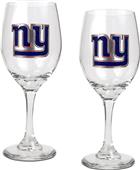 NFL New York Giants 2 Piece Wine Glass Set