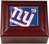 NFL New York Giants Mahogany Keepsake Box