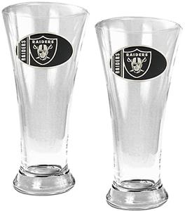 NFL Oakland Raiders 2 Piece Pilsner Glass Set